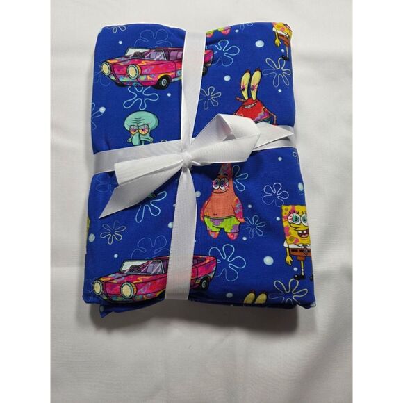 No Brand Other - SpongeBob SquarePants 30x40 Baby Blanket Blue Character Print NWT